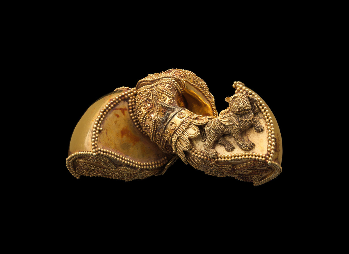 Ancient Satavahana gold ear ornament with wire and granulation, Andhra Pradesh, Metropolitan Museum of Art